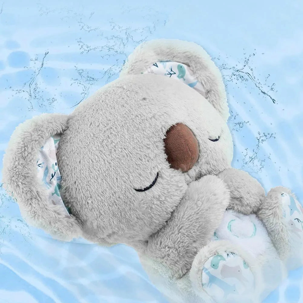 Kawaii Koala Soothing Musical Plush Toy Baby Sleeping Companion Sound and Light Doll Breathing Motion Koala Bear Toys Gifts