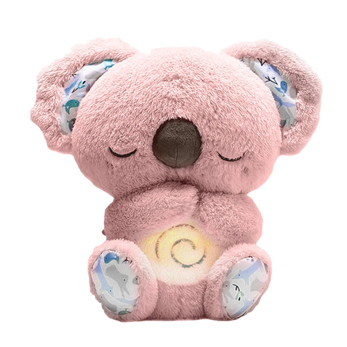 Kawaii Koala Soothing Musical Plush Toy Baby Sleeping Companion Sound and Light Doll Breathing Motion Koala Bear Toys Gifts